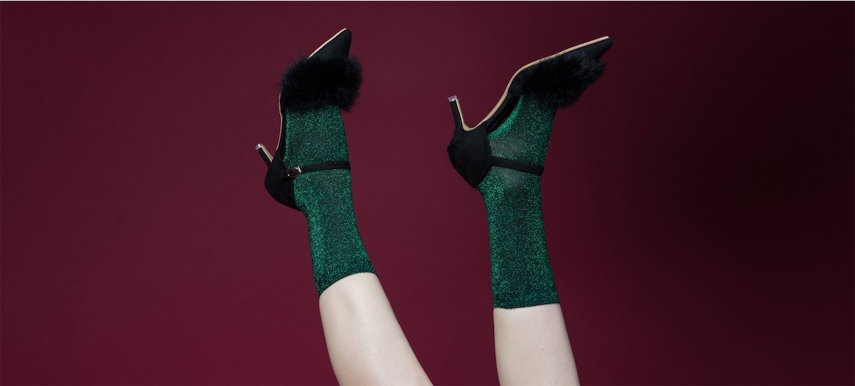 Glitterati Sparkle | Womens Crew Socks - Sock Season