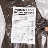 Ash Essential Ribbed Crew Sock 3-Pack | Brown