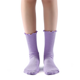 Princess Lulu Ruffle Crew Sock | Lilac Purple