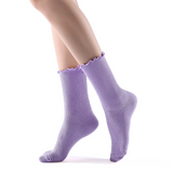 Princess Lulu Ruffle Crew Sock | Lilac Purple