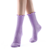 Princess Lulu Ruffle Crew Sock | Lilac Purple