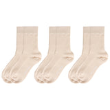 Ash Essential Ribbed Crew Sock 3-Pack | Beige