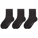 Ash Essential Ribbed Crew Sock 3-Pack | Grey
