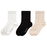Ash Essential Ribbed Crew Sock 3-Pack | Neutral
