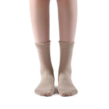 Aliyah Scallop Sparkle Crew Sock | Beige - Sock Season