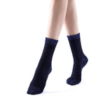 Aliyah Scallop Sparkle Crew Sock | Blue - Sock Season