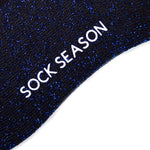 Aliyah Scallop Sparkle Crew Sock | Blue - Sock Season