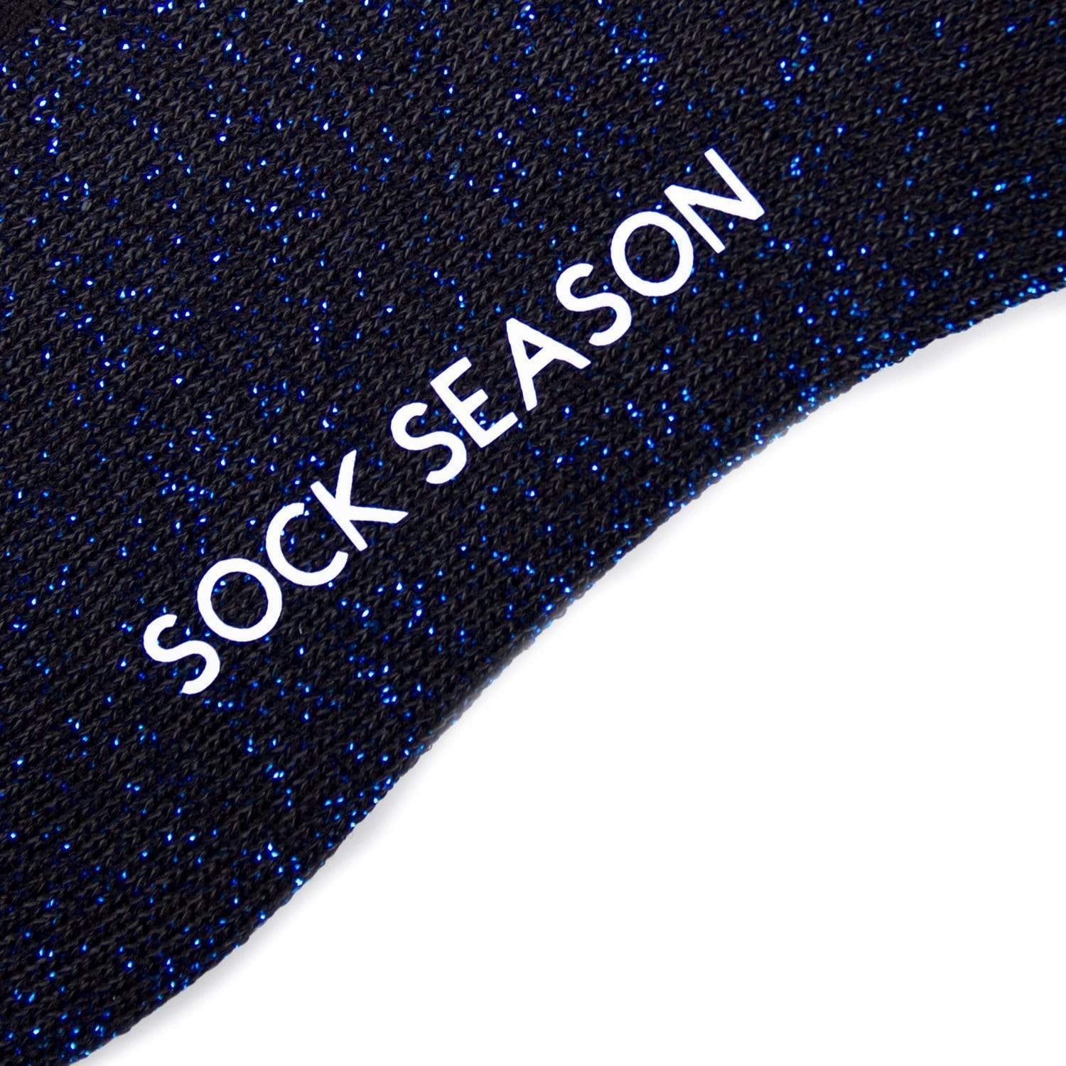 Aliyah Scallop Sparkle Crew Sock | Blue - Sock Season