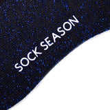 Aliyah Scallop Sparkle Crew Sock | Blue - Sock Season
