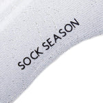 Aliyah Scallop Sparkle Crew Sock | Silver - Sock Season
