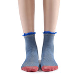 Daphne Ruffle Glitter Ankle Sock | Blue - Sock Season