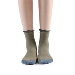 Daphne Ruffle Glitter Ankle Sock | Grey - Sock Season