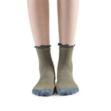 Daphne Ruffle Glitter Ankle Sock | Grey - Sock Season