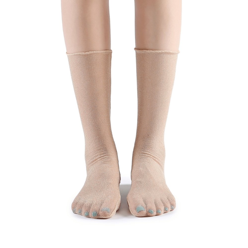 Diamond Sheer Crew Sock | Beige - Sock Season