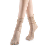 Diamond Sheer Crew Sock | Beige - Sock Season
