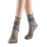 Diamond Sheer Crew Sock | Grey - Sock Season