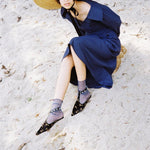 Diamond Sheer Crew Sock | Navy - Sock Season