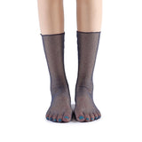 Diamond Sheer Crew Sock | Navy - Sock Season