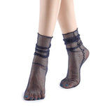 Diamond Sheer Crew Sock | Navy - Sock Season