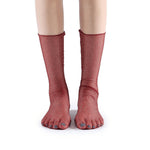 Diamond Sheer Crew Sock | Red - Sock Season
