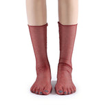 Diamond Sheer Crew Sock | Red - Sock Season
