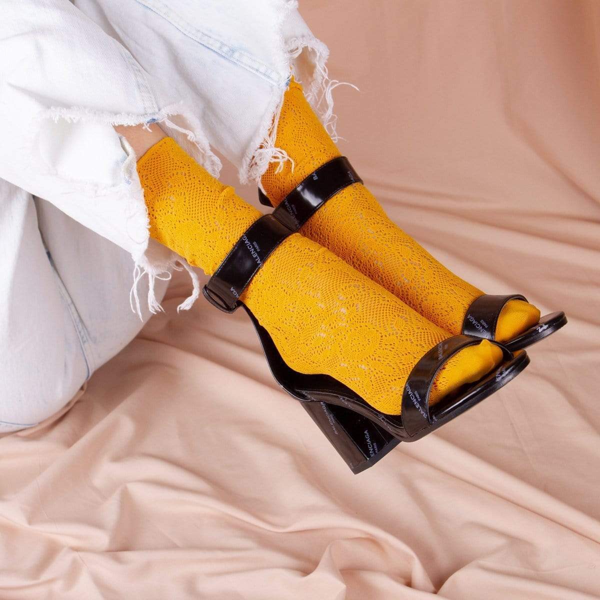 Lola Lace Sock | Yellow - Sock Season