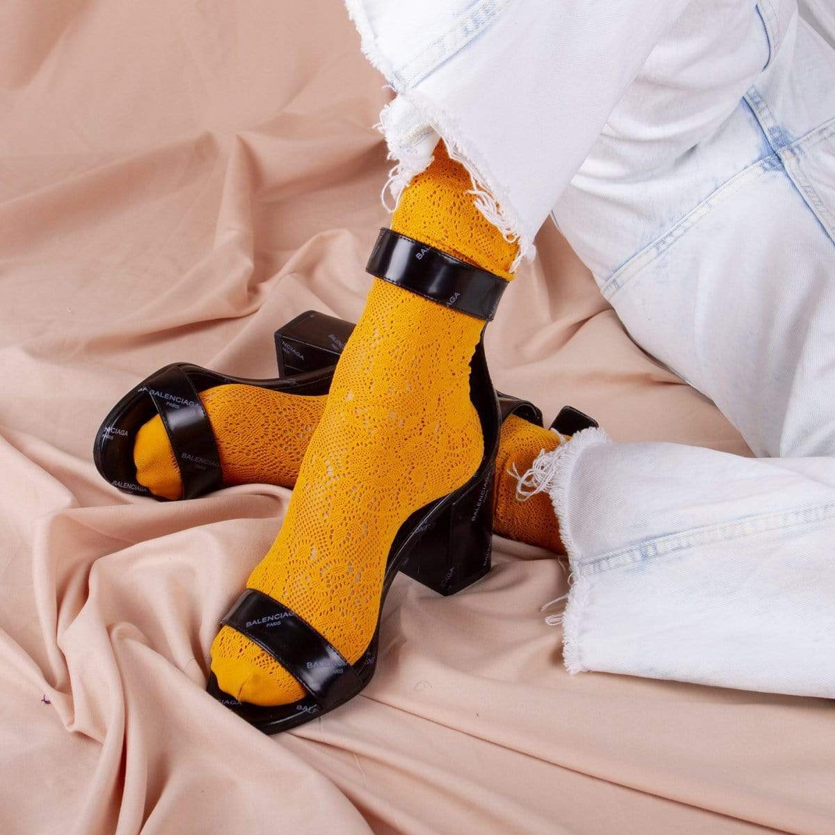 Lola Lace Sock | Yellow - Sock Season