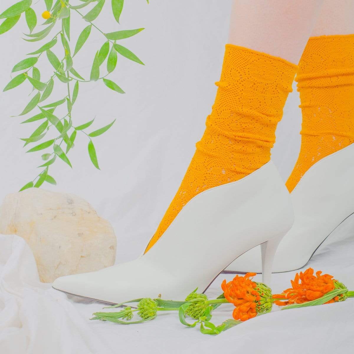 Lola Lace Sock | Yellow - Sock Season