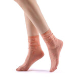 Marella Polka Sheer Mid High Sock | Pink - Sock Season