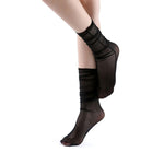 Neverminder Slouch Sheer Crew Sock | Black - Sock Season