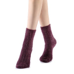 Polly Fuzzy Crew Sock | Purple - Sock Season