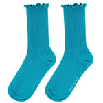 Princess Lulu Ruffle Crew Sock | Blue - Sock Season