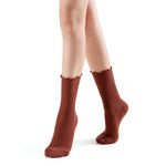 Princess Lulu Ruffle Crew Sock | Caramel - Sock Season