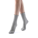 Princess Lulu Ruffle Crew Sock | Grey - Sock Season