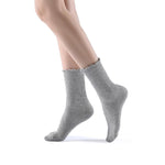 Princess Lulu Ruffle Crew Sock | Grey - Sock Season