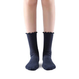 Princess Lulu Ruffle Crew Sock | Navy - Sock Season