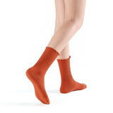 Princess Lulu Ruffle Crew Sock | Pumpkin Spice Orange - Sock Season