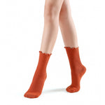 Princess Lulu Ruffle Crew Sock | Pumpkin Spice Orange - Sock Season