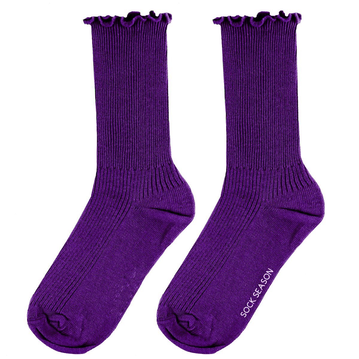 Princess Lulu Ruffle Crew Sock | Purple - Sock Season