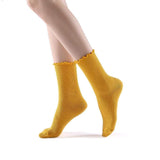 Princess Lulu Ruffle Crew Sock | Yellow - Sock Season