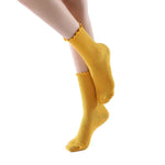 Princess Lulu Ruffle Crew Sock | Yellow - Sock Season