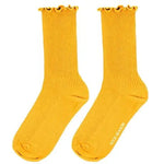 Princess Lulu Ruffle Crew Sock | Yellow - Sock Season