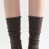 Sadie Wool Blend Slouch Mid High Sock | Brown