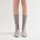 Sadie Wool Blend Slouch Mid High Sock | Khaki