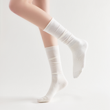 Sadie Wool Blend Slouch Mid High Sock | White
