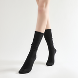 Sadie Wool Blend Slouch Mid High Sock | Black