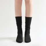 Sadie Wool Blend Slouch Mid High Sock | Black
