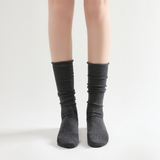 Sadie Wool Blend Slouch Mid High Sock | Dark Grey