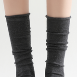 Sadie Wool Blend Slouch Mid High Sock | Dark Grey