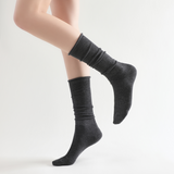 Sadie Wool Blend Slouch Mid High Sock | Dark Grey